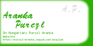 aranka purczl business card